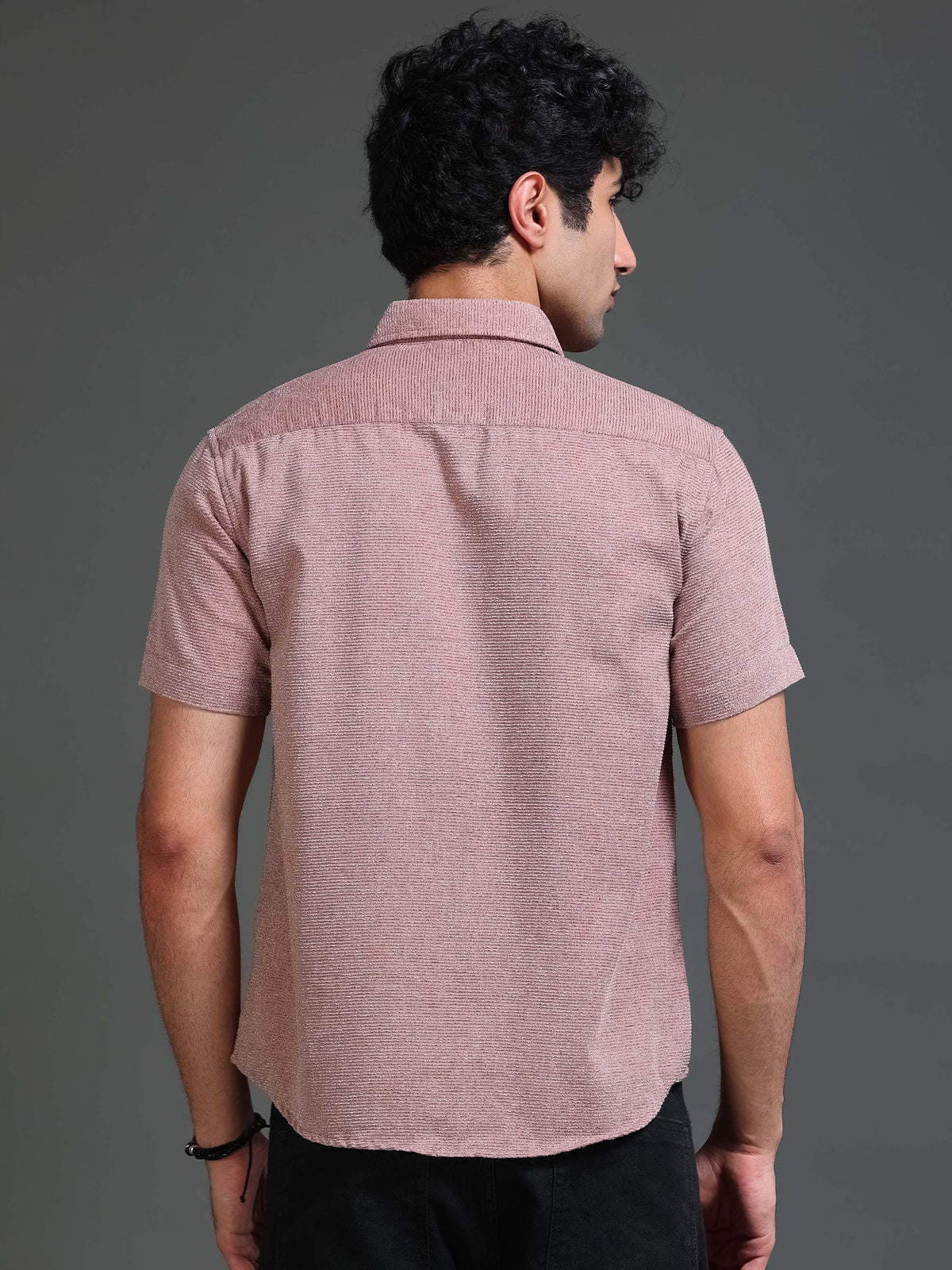 Men's Textured Solid Shirt