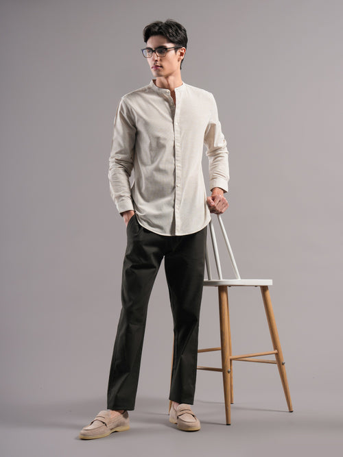 Men Smart Slim Fit Striped Casual Shirt