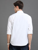 Men Oxford Embroidary Slim Fit Shirt