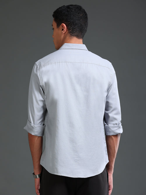 Men Dobby Solid Shirt