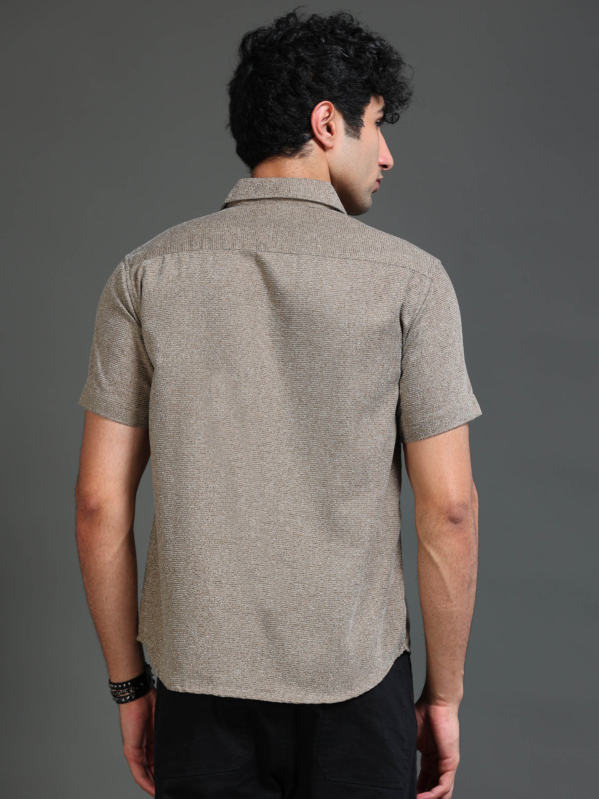 Men's Textured Solid Shirt