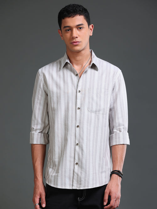 Men Oxford Stripes Shirts