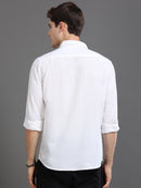 Men Smart Cotton Linen Slim Fit Shirt