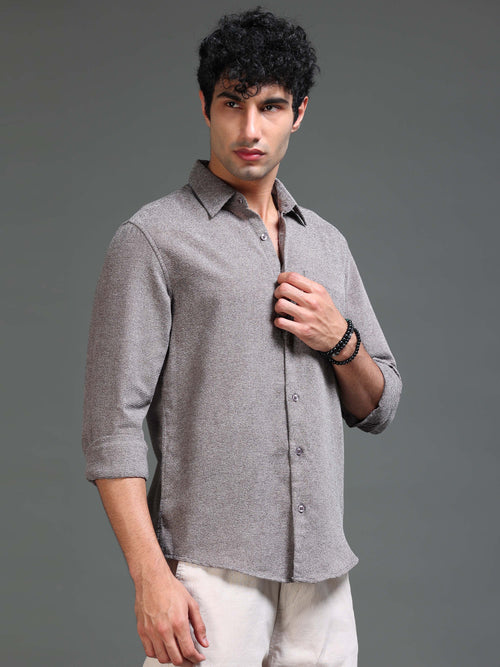 Men's Textured Solid Shirt