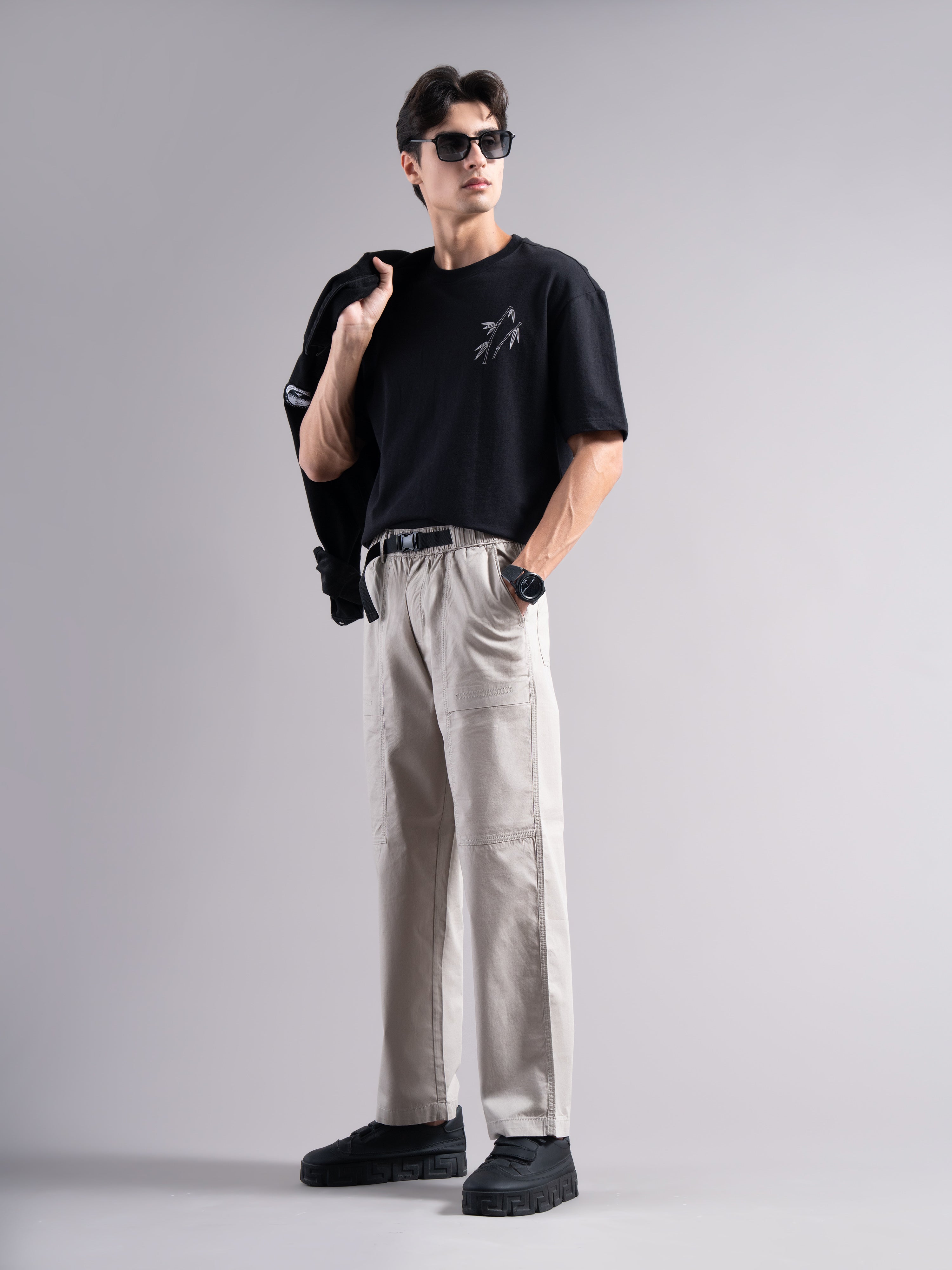 Men Smart Low-Rise Trousers