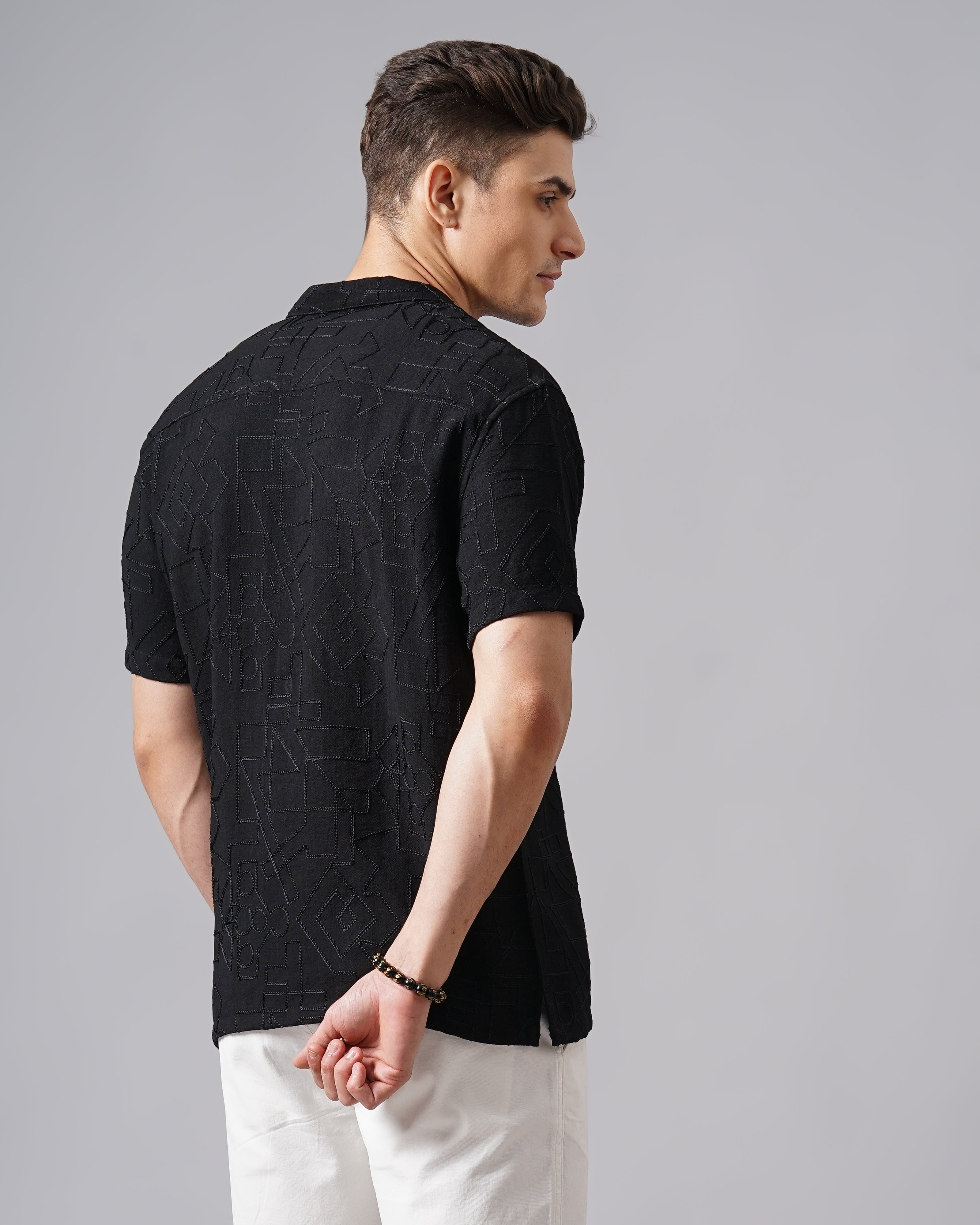 MEN'S SELF DESIGN SHIRT