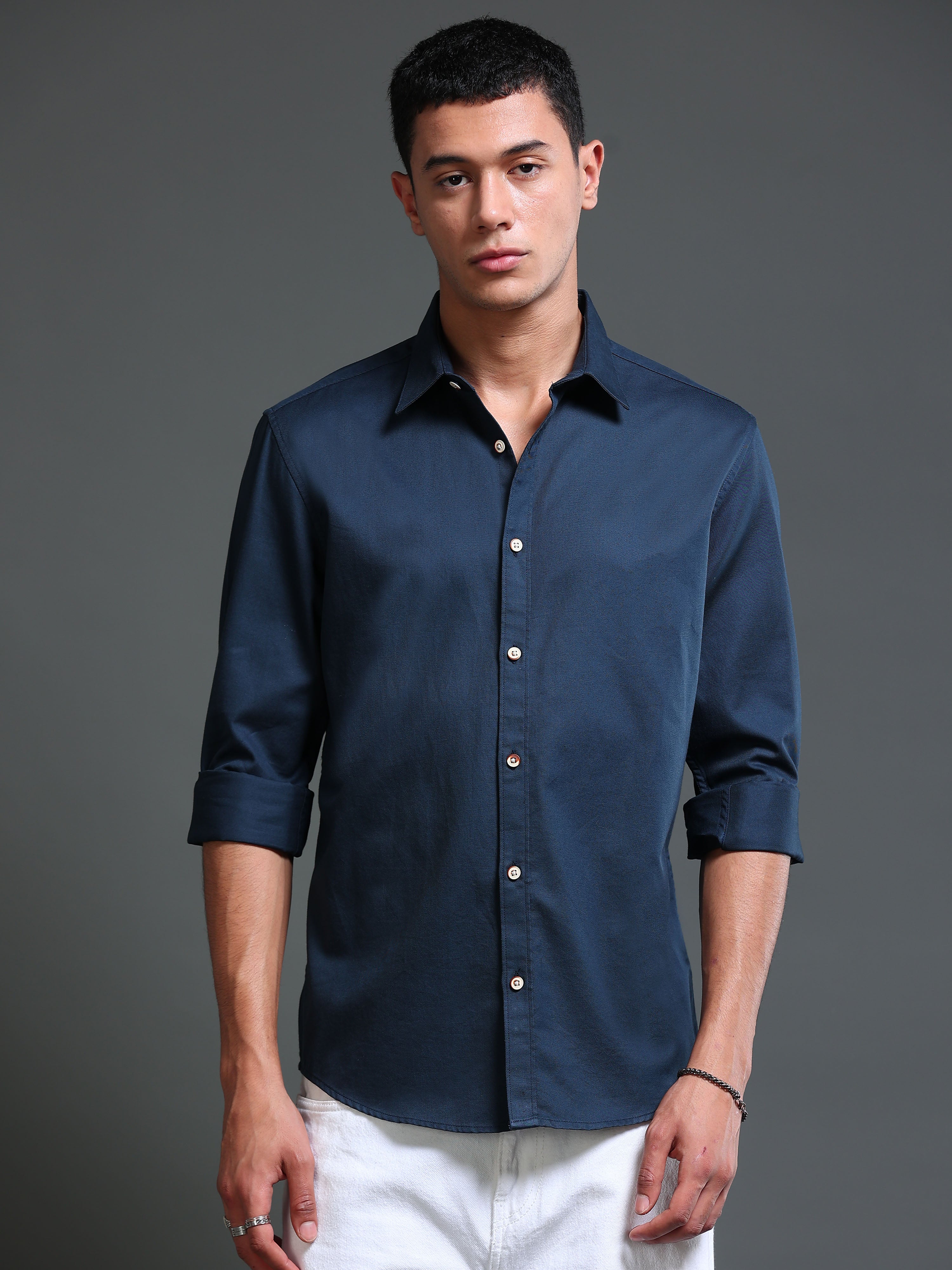 Men's Premium Twill Solid Shirt