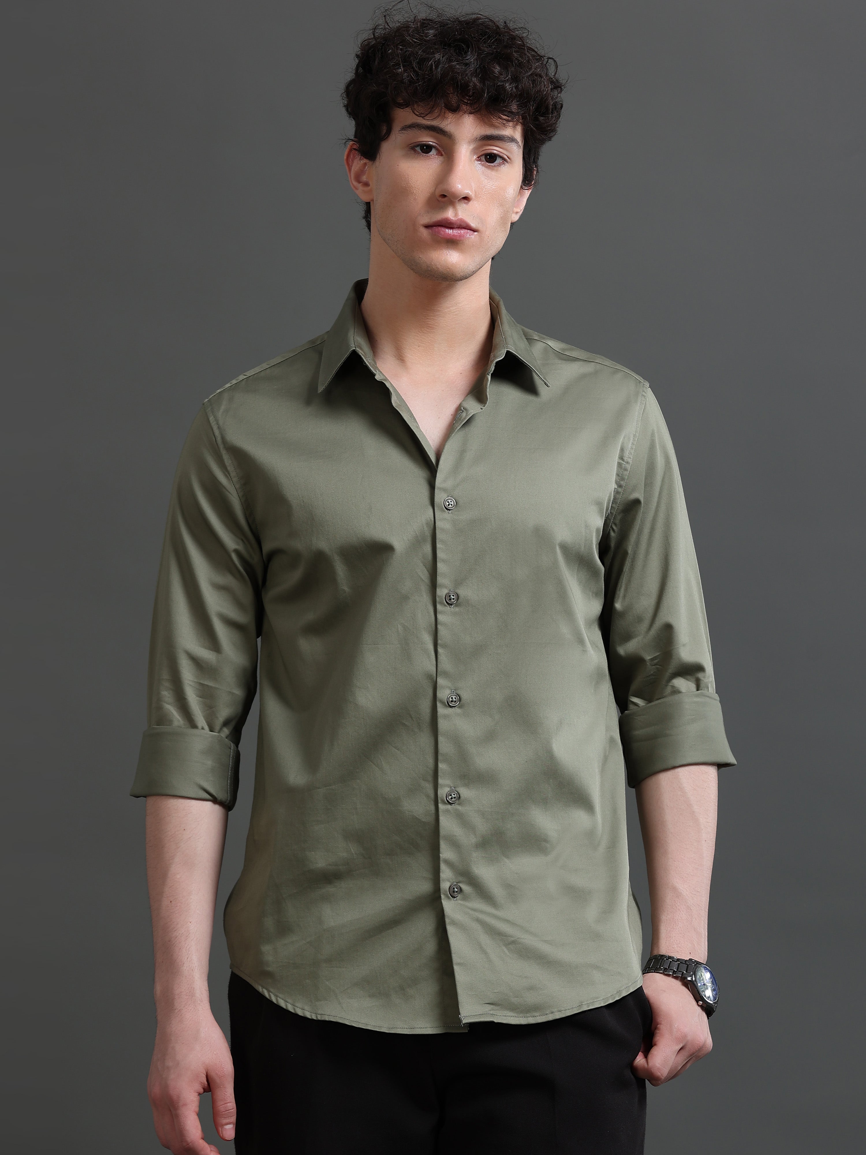 Men Smart Slim Fit Casual Shirt