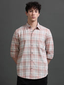Men Smart Slim Fit Tartan Checks Checked Casual Shirt