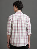 Men Smart Slim Fit Checked Casual Shirt
