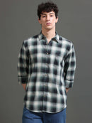Men Smart Slim Fit Tartan Checks Checked Casual Shirt