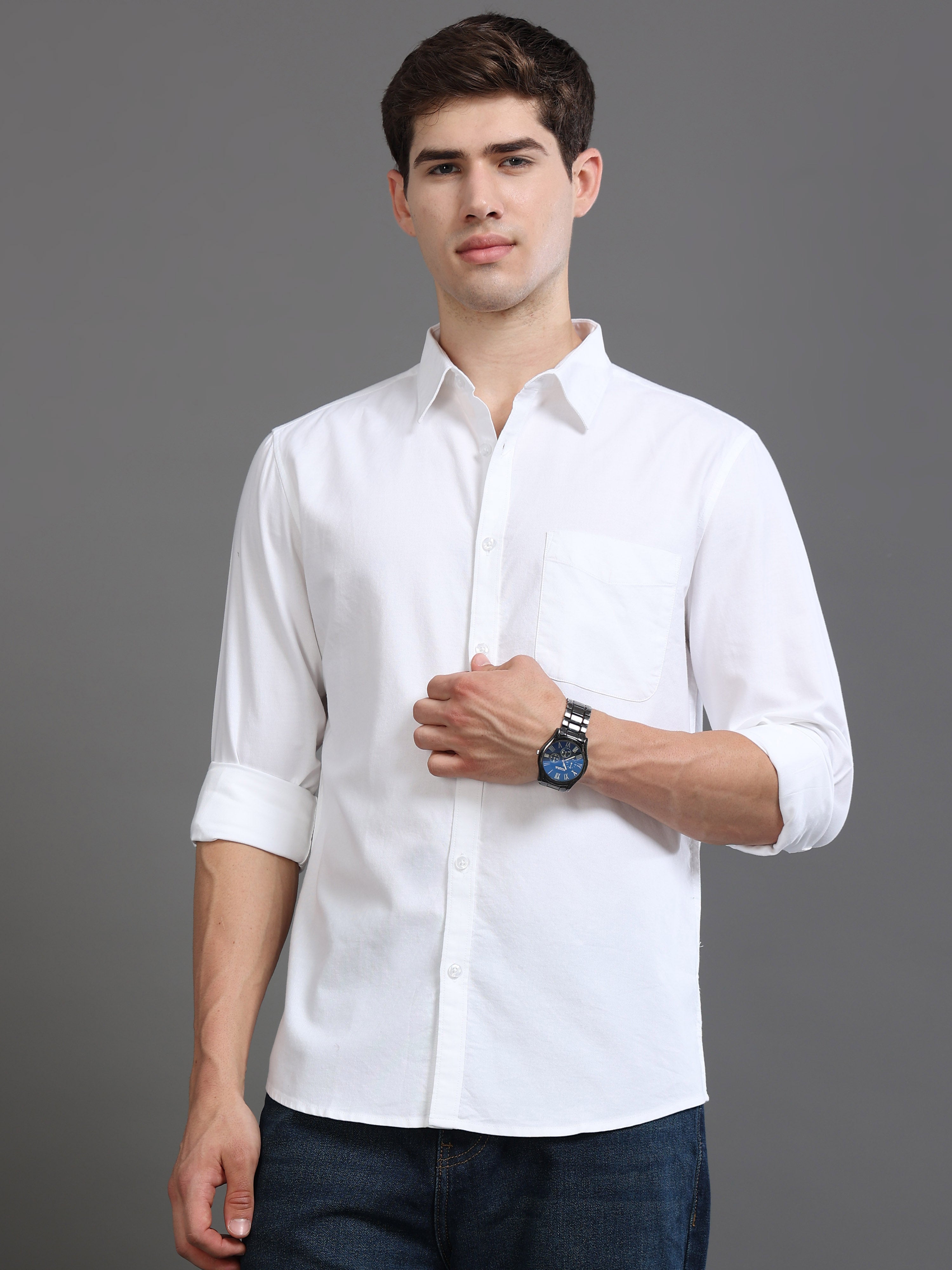 Men Oxford Slim Fit Shirt