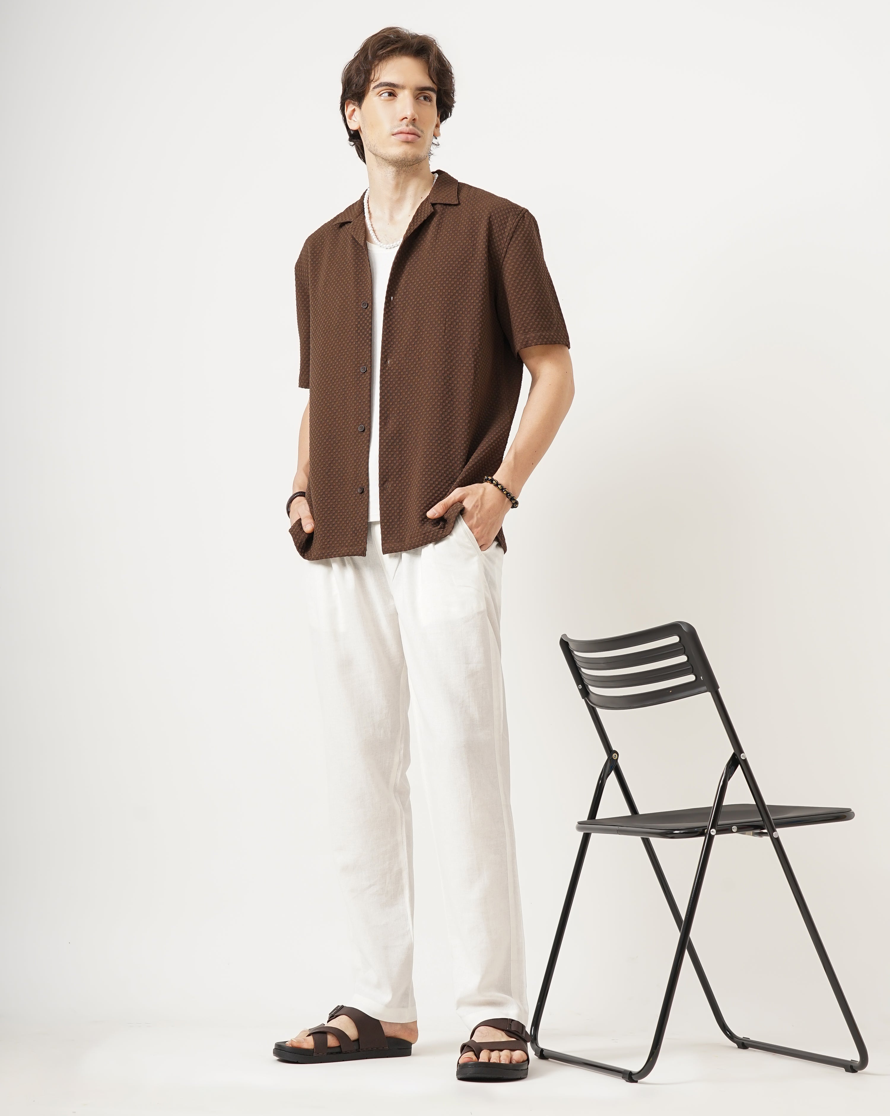 MEN'S SELF DESIGN SHIRT