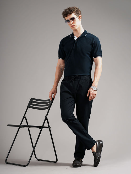 Men Tailored Low-Rise Trousers
