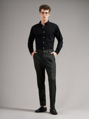 Men Tailored Straight Fit Low-Rise Trousers