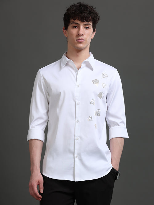 Men Smart Slim Fit Printed Casual Shirt