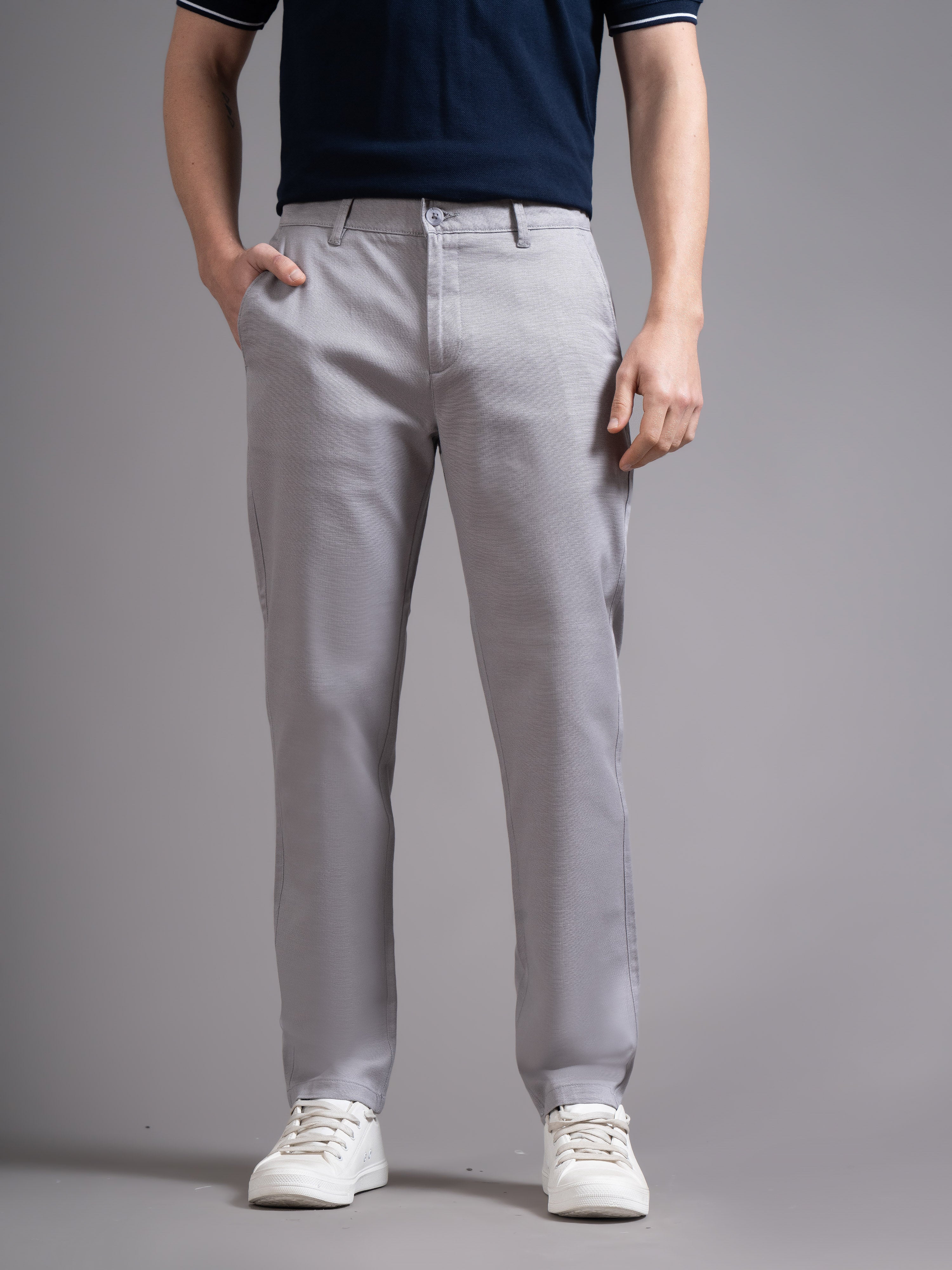 Men Slim Fit Low-Rise Chinos