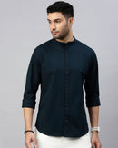 MEN'S SOLID SHIRT WITH MANDARIN COLLAR