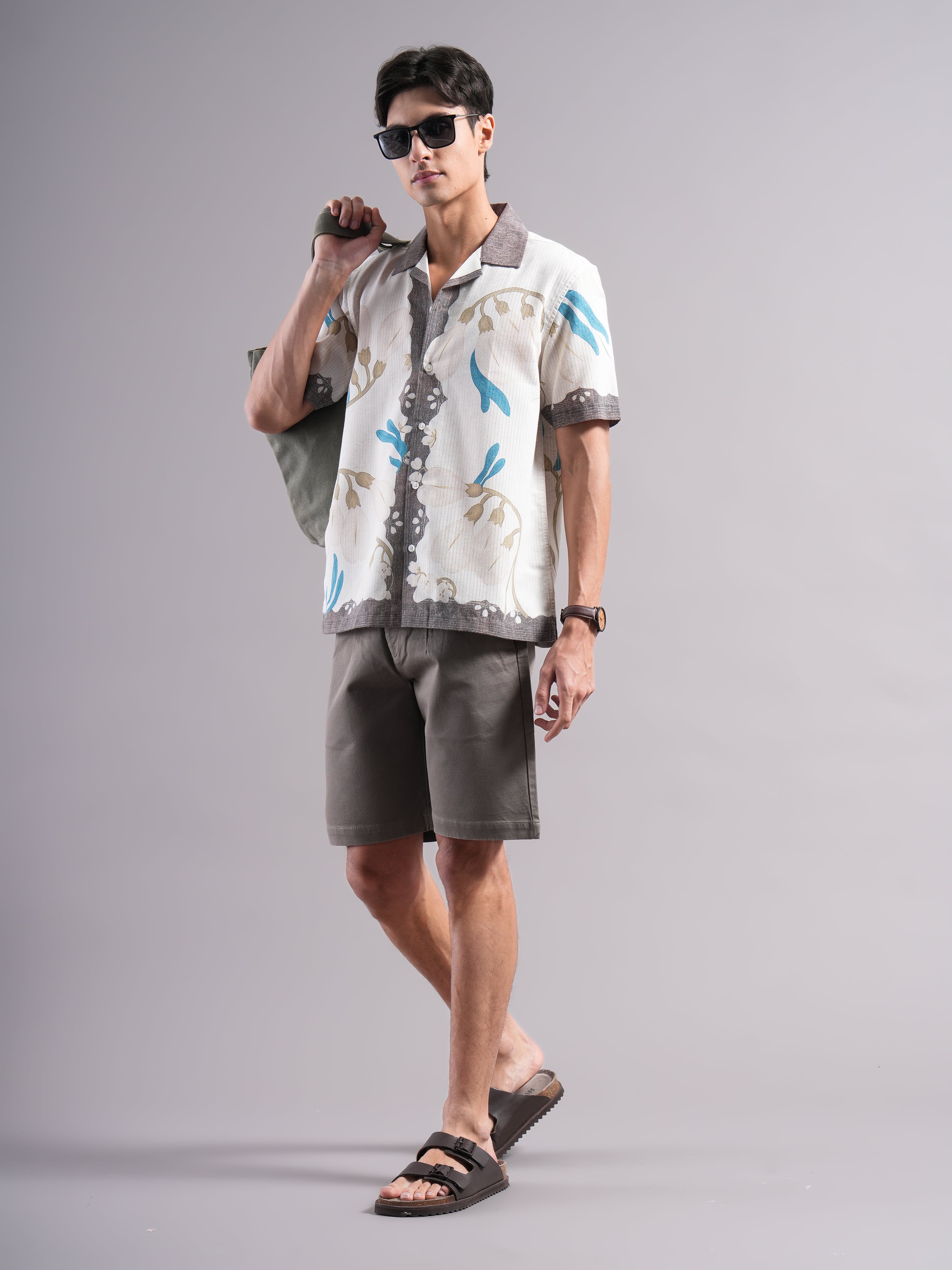 Men Smart Floral Printed Casual Shirt