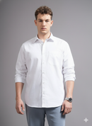 Men's Plus Size Twill Solid Shirt