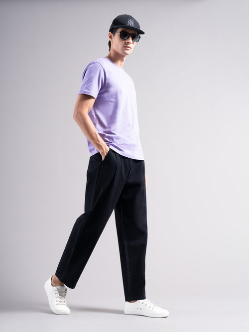 Men Low-Rise Relaxed Fit Pleated Chinos