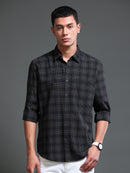 Men's Premium Oxford Black Checks Shirt