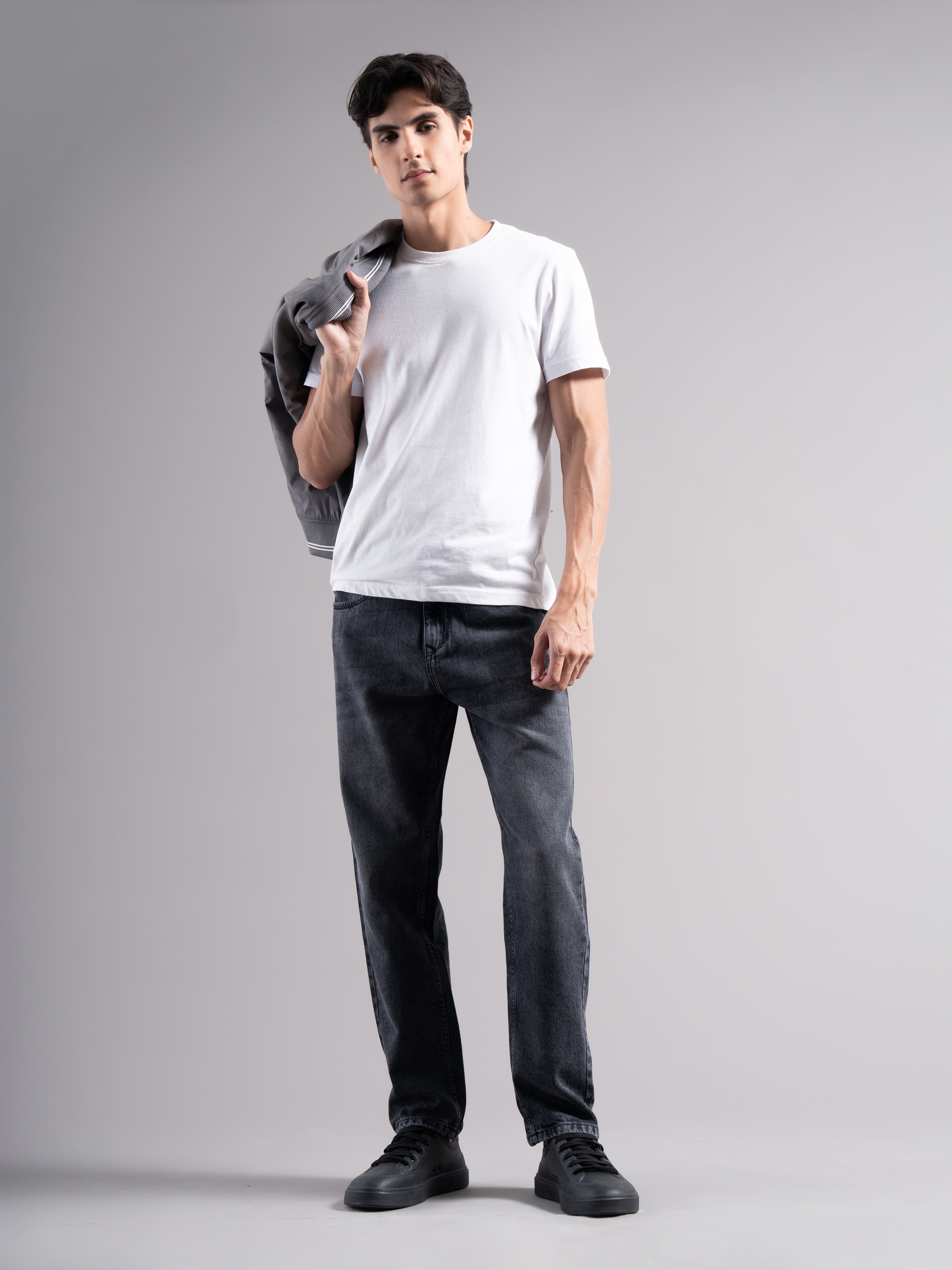 Men Smart Slim Fit Mid-Rise Light Fade Jeans