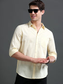 Men's Slub Slim Fit Solid Shirt