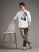 Men Smart Slim Fit Printed Casual Shirt