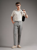 Men Tailored Straight Fit Low-Rise Trousers
