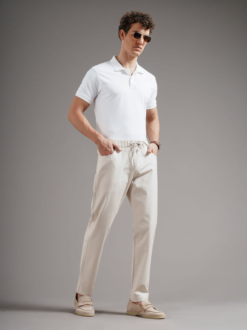 Men Tailored Low-Rise Trousers