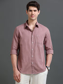 Men's Slub Slim Fit Solid Shirt