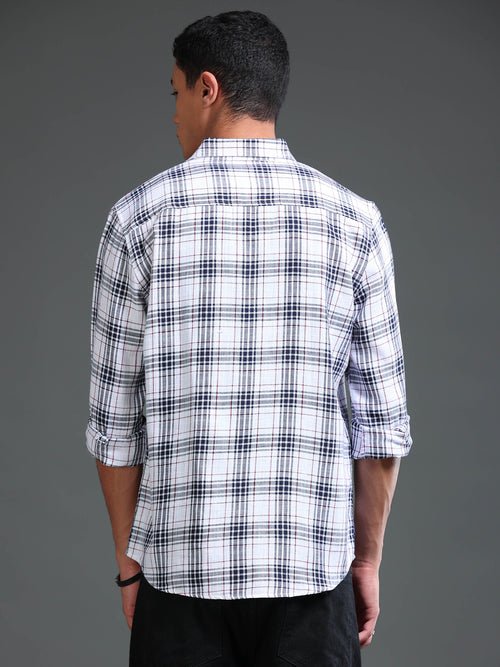 Men Herringbone Checks Shirts