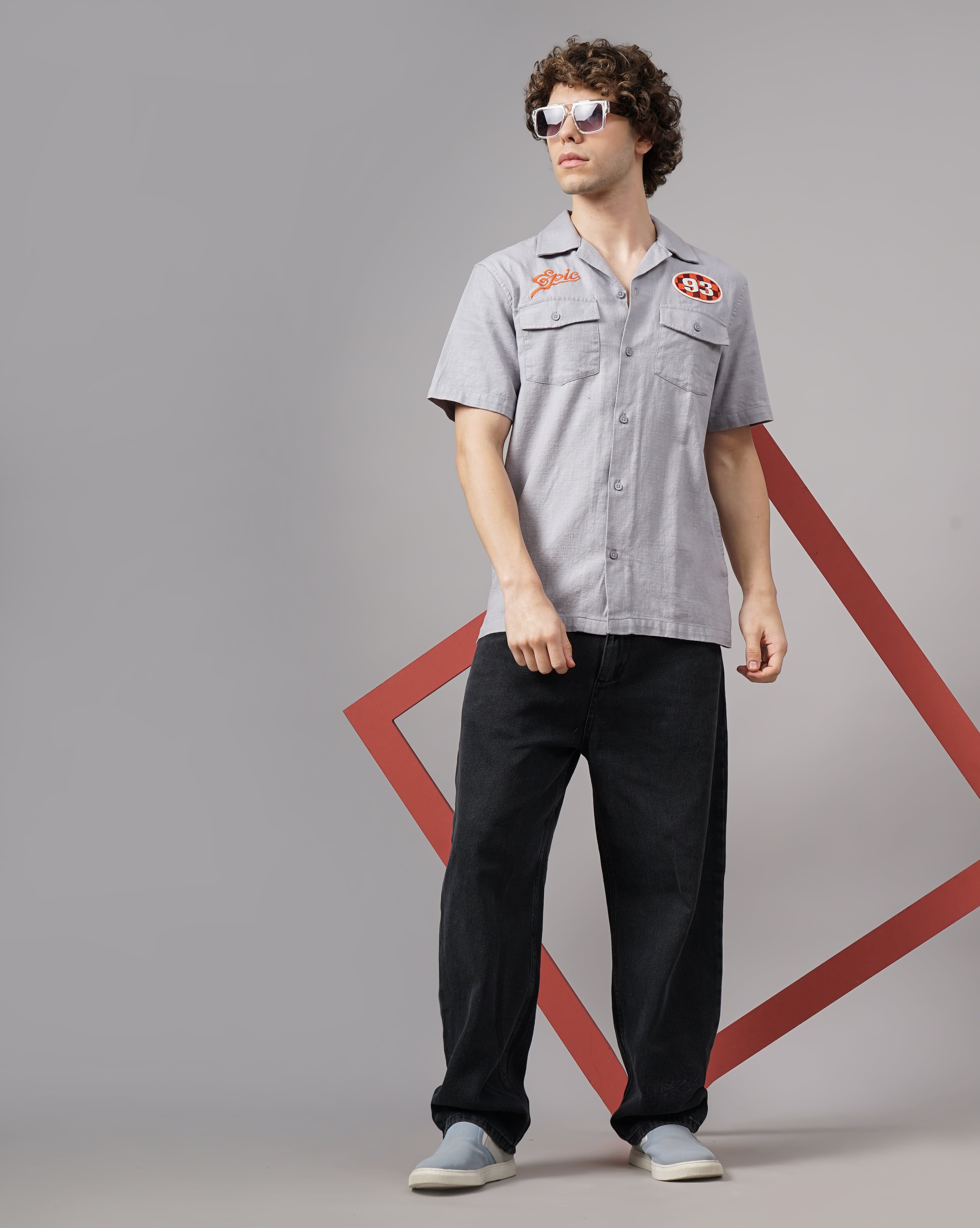 Embroidery Relaxed Fit Shirt