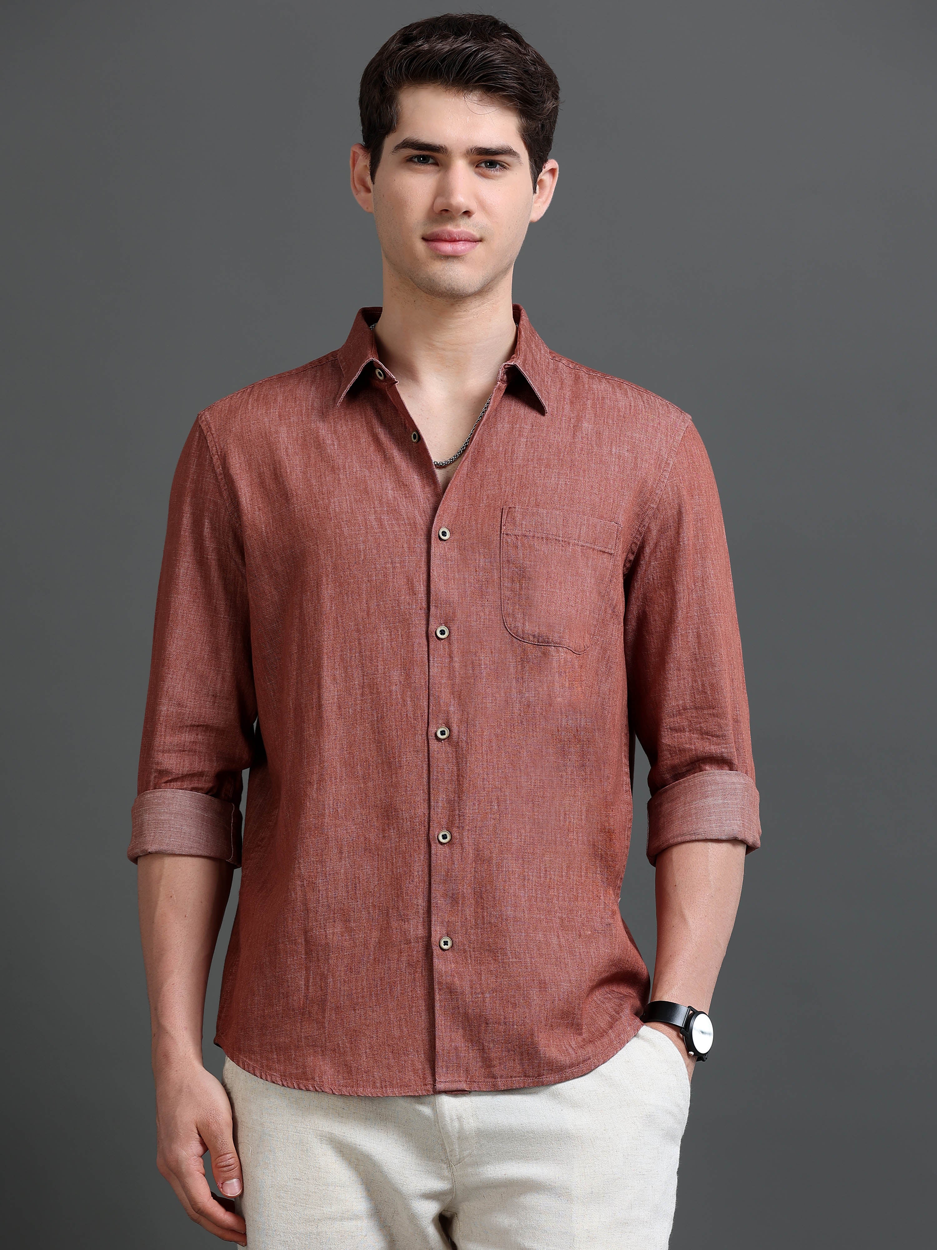 Mens Rupo Rainy Solid Shirt