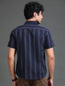 Men's Melange Twill Stripes Shirt