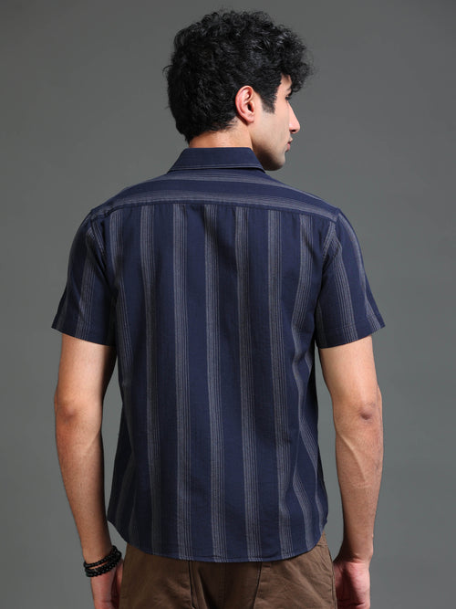 Men's Melange Twill Stripes Shirt