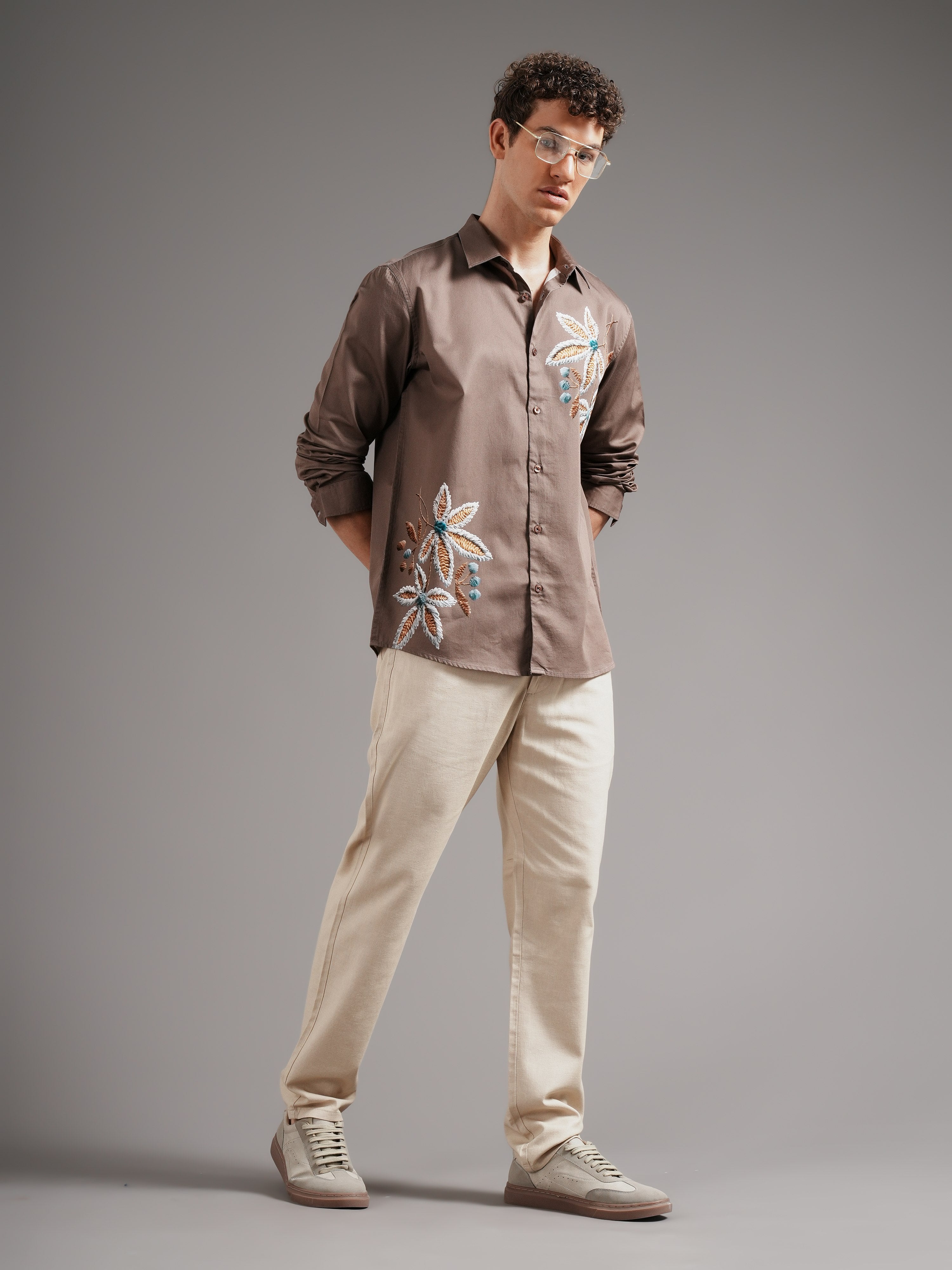 Men Smart Slim Fit Printed Casual Shirt