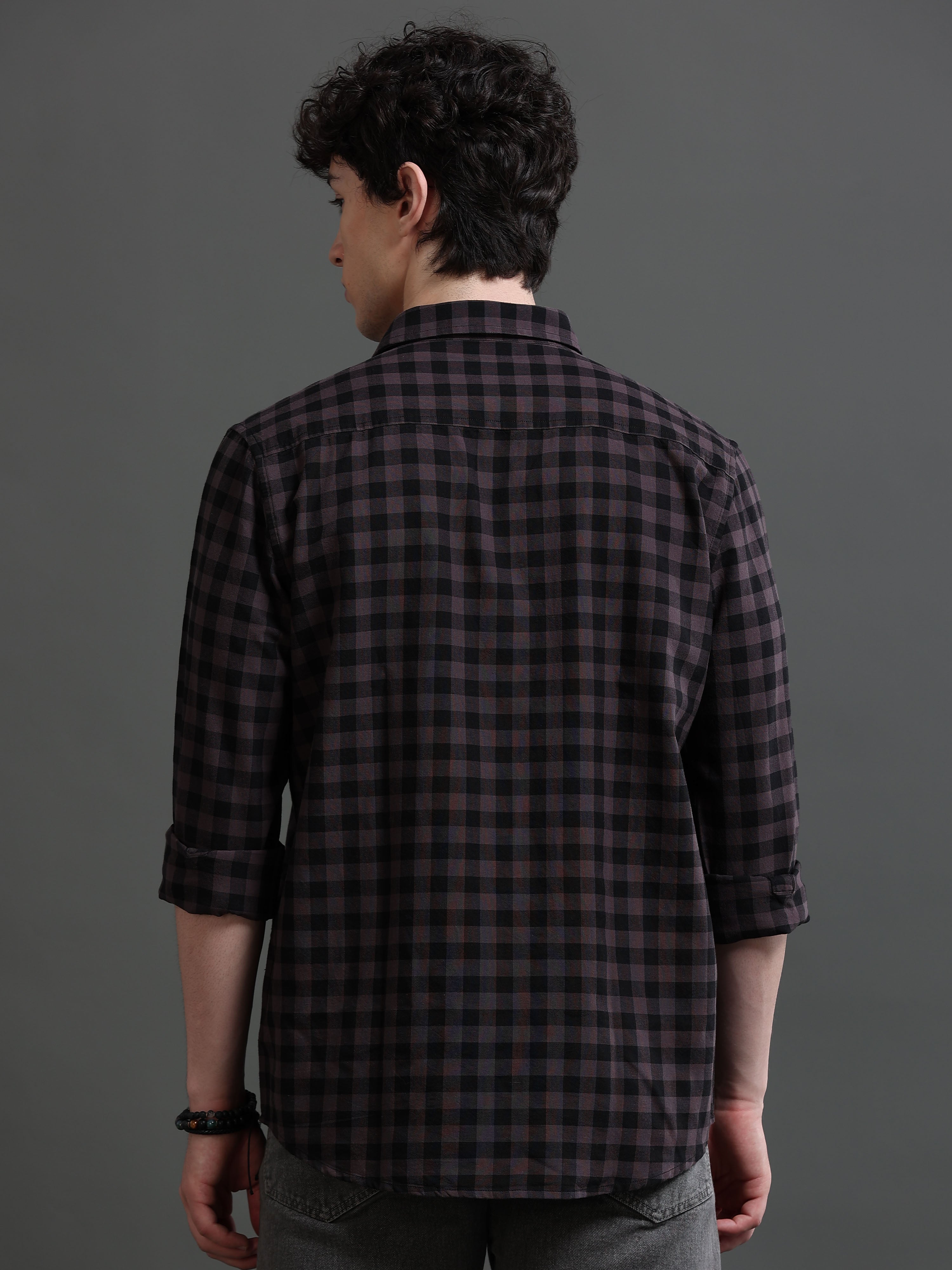 Men Smart Slim Fit Gingham Checks Checked Casual Shirt
