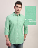 Men Slim Fit Oxford Cotton Casual Shirt