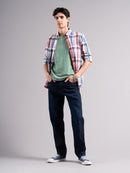 Men Smart Slim Fit Mid-Rise Light Fade Jeans