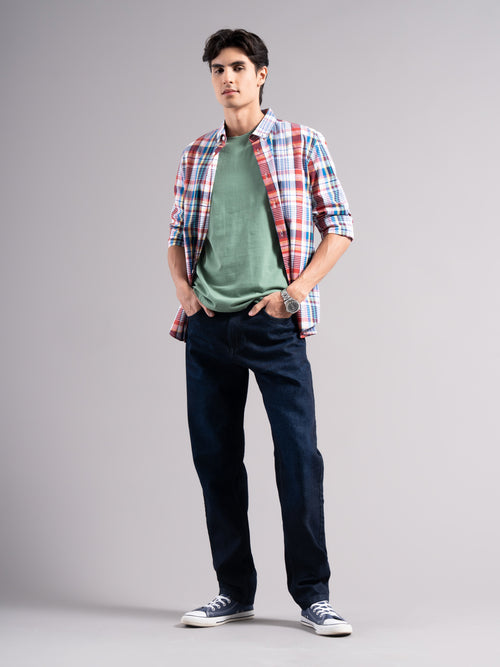Men Smart Slim Fit Mid-Rise Light Fade Jeans