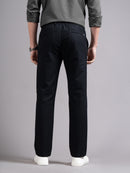 Men Smart Slim Fit Low-Rise Chinos Trousers