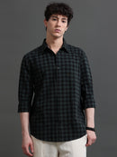 Men Smart Slim Fit Buffalo Checks Checked Casual Shirt