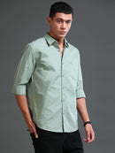 Men Premium Green Oxford Solid