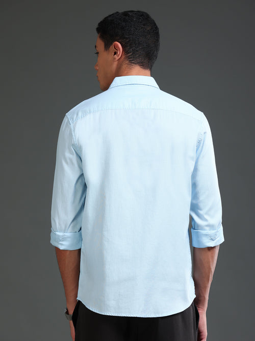 Men Dobby Solid Shirt