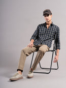 Men Smart Slim Fit Tartan Checks Checked Casual Shirt