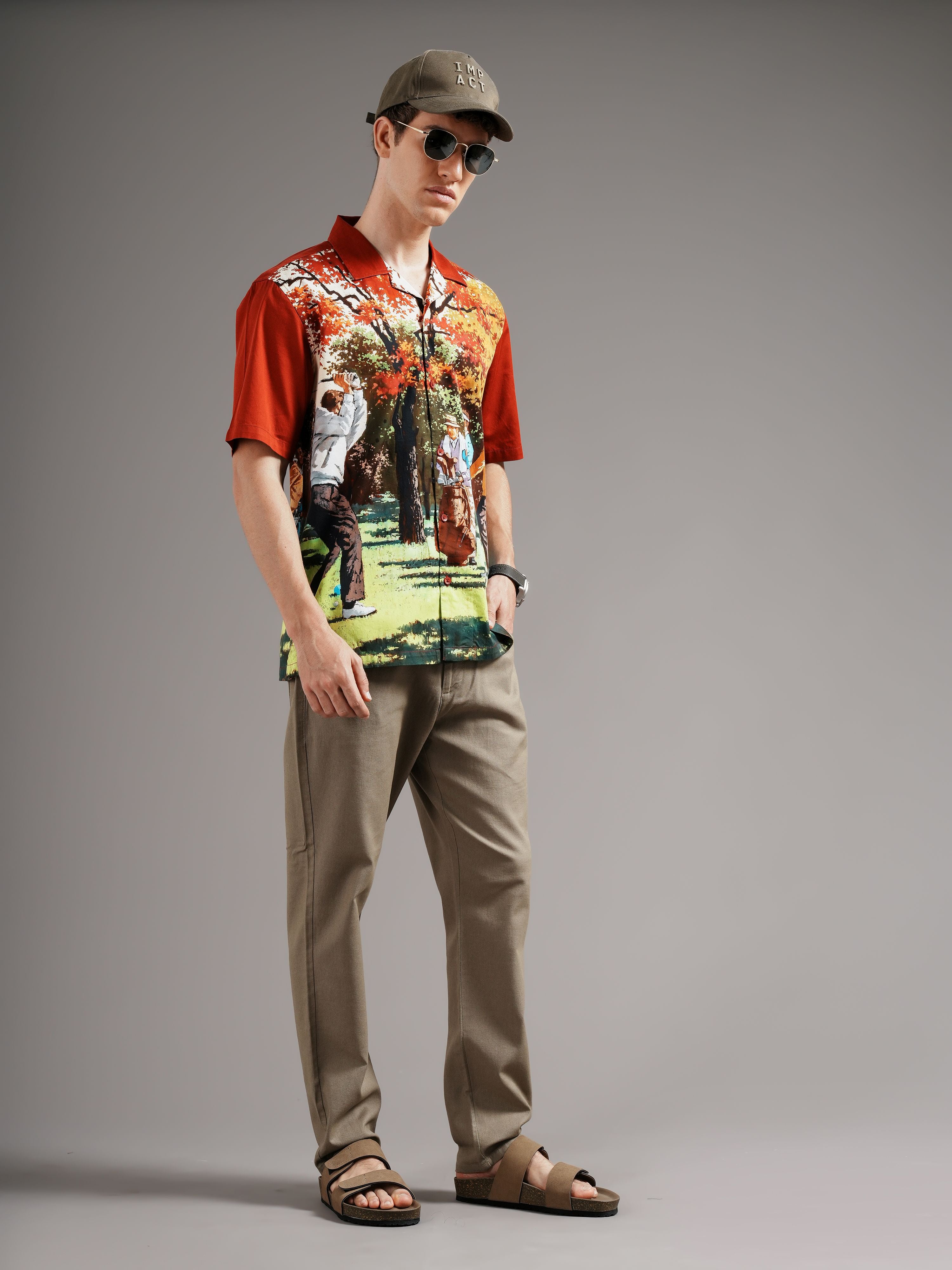 Men Smart Slim Fit Printed Casual Shirt