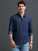 Men's Indigo Denim Slim Fit Shirt