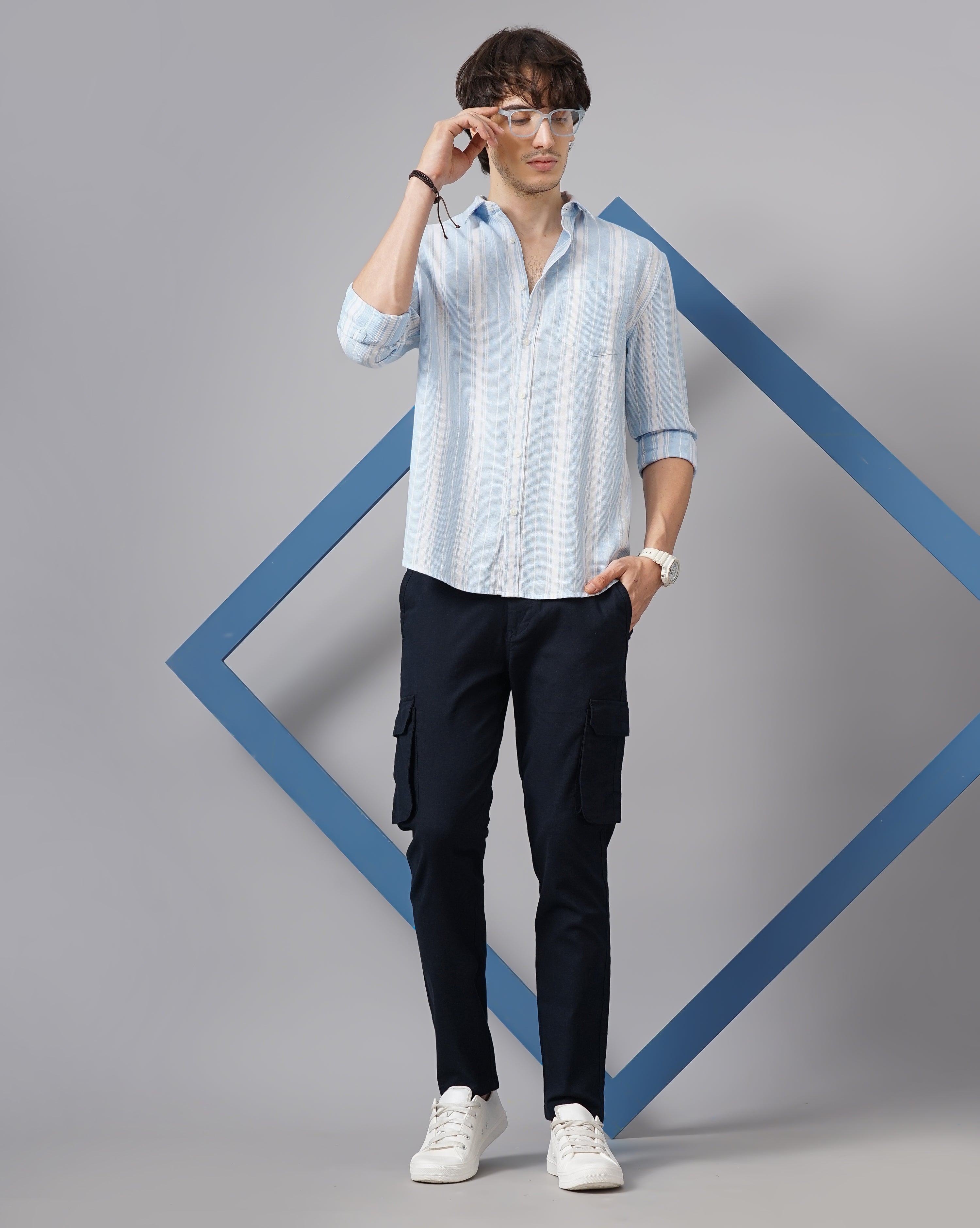 MEN'S REGULAR FIT STRIPES SHIRT